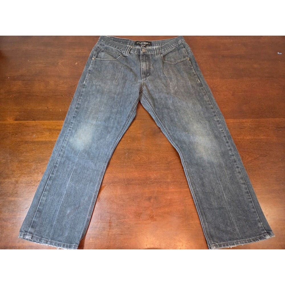 RAW BLUE Vintage Baggy Wide Leg Jeans Design Skater Grunge 34X30 Premium